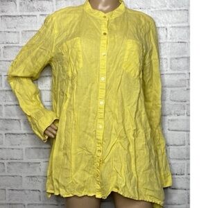Eileen Fisher Irish Linen Yellow Top
Lagenlook Oversized
Buttondown Organic Sz M